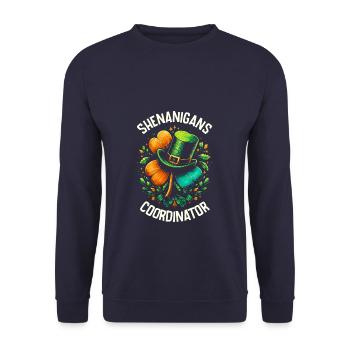 Coordinateur des manigances Leprechaun Hat St Patricks - Sweat-shirt Unisexe - marine - Devant - Alina (178cm) & Michal (187cm)