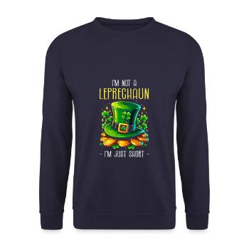 Ich bin kein Kobold, ich bin nur ein kleiner St. Patricks - Unisex Pullover - Navy - Vorne - Alina (178cm) & Michal (187cm)
