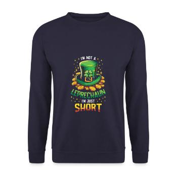 Ich bin kein Kobold, ich bin nur ein kleiner St. Patricks - Unisex Pullover - Navy - Vorne - Alina (178cm) & Michal (187cm)