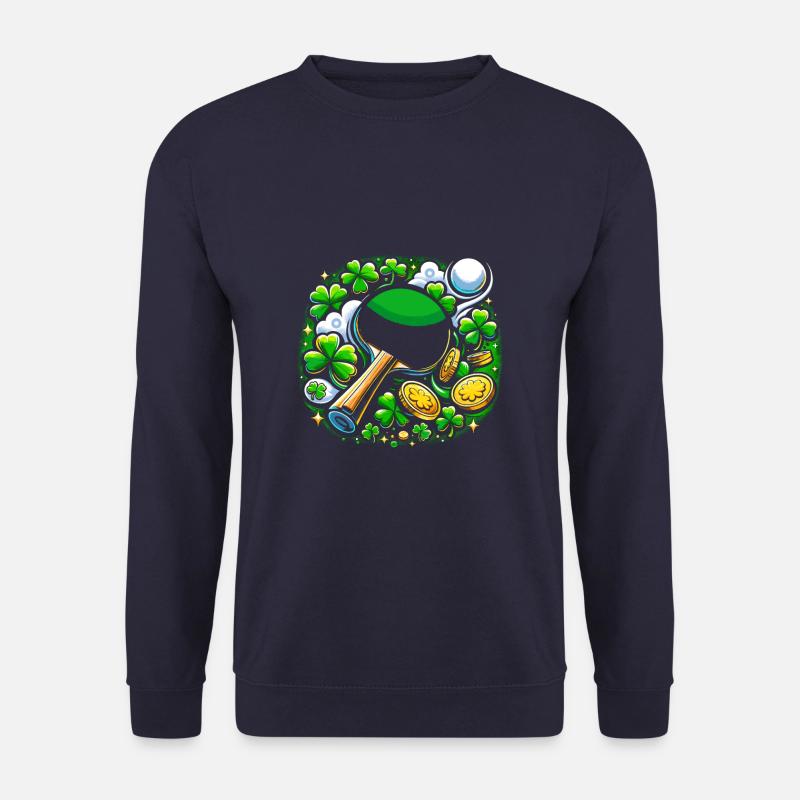 Tischtennis Kleeblatt St. Patricks Day Tischtennis - Unisex Pullover - Navy