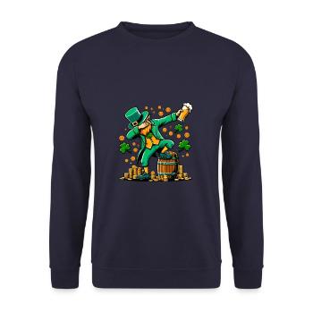 Dubbing Leprechaun Bière irlandaise de la Saint-Patrick - Sweat-shirt Unisexe - marine - Devant - Alina (178cm) & Michal (187cm)