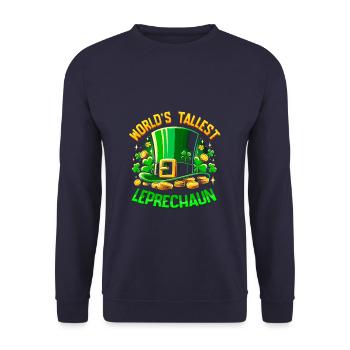 Le plus grand lutin du monde le jour de la Saint-Patrick - Sweat-shirt Unisexe - marine - Devant - Alina (178cm) & Michal (187cm)