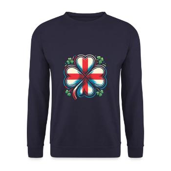 Trèfle Angleterre drapeau Saint Patrick St Patricks jour - Sweat-shirt Unisexe - marine - Devant - Alina (178cm) & Michal (187cm)