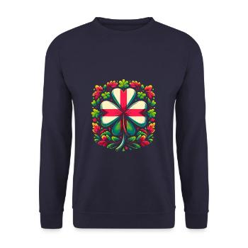 Trèfle Angleterre drapeau Saint Patrick St Patricks jour - Sweat-shirt Unisexe - marine - Devant - Alina (178cm) & Michal (187cm)
