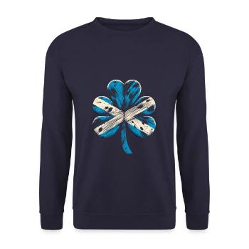 Shamrock Ecosse drapeau Saint Patrick St Patricks - Sweat-shirt Unisexe - marine - Devant - Alina (178cm) & Michal (187cm)