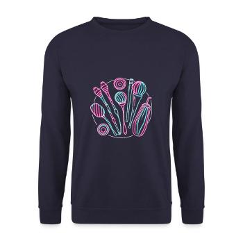Trèfles de jonglerie Balles Jongleur Jongleur Jongleur Jongleur - Sweat-shirt Unisexe - marine - Devant - Alina (178cm) & Michal (187cm)