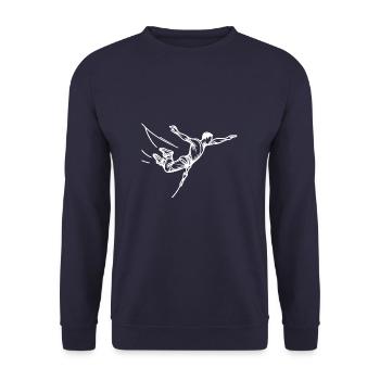 Line Art Bungee Jumping Bungy Bungee Jumper - Sweat-shirt Unisexe - marine - Devant - Alina (178cm) & Michal (187cm)