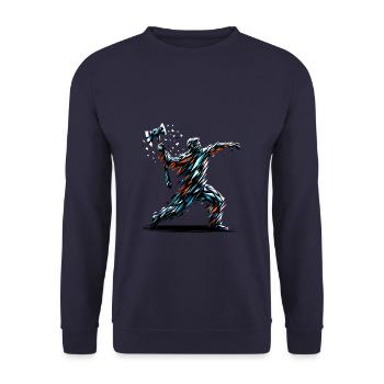 Polygone Art hache lancer hachette hache lanceur haches - Sweat-shirt Unisexe - marine - Devant - Alina (178cm) & Michal (187cm)