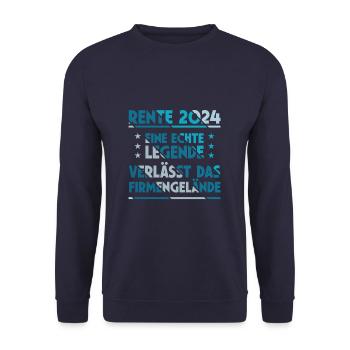 Retirement 2024 Legend Farewell Gift Farewell - Unisex Sweatshirt - navy - Front - Alina (178cm) & Michal (187cm)
