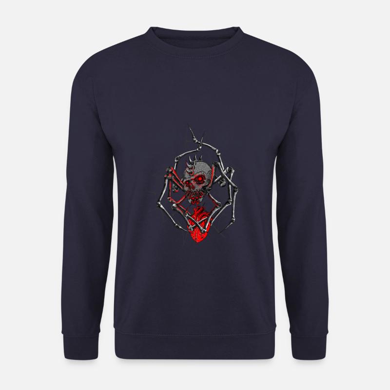 Skeleton Heart Hands Spider Web - Unisex Sweatshirt - navy