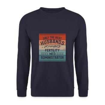 IVF Transfer Day Pregnancy IUI Vitro Infertility - Unisex Sweatshirt - navy - Front - Alina (178cm) & Michal (187cm)