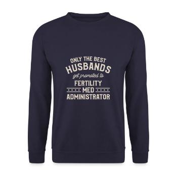 IVF Transfer Day Pregnancy IUI Vitro Infertility - Unisex Sweatshirt - navy - Front - Alina (178cm) & Michal (187cm)