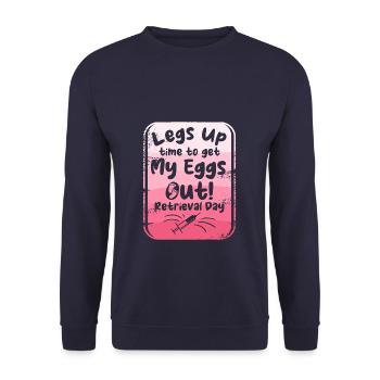 IVF Transfer Day Pregnancy IUI Vitro Infertility - Unisex Sweatshirt - navy - Front - Alina (178cm) & Michal (187cm)