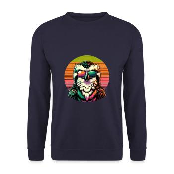 Retro Sunset Sunglasses Osprey Sea Hawk Ospreys - Unisex Sweatshirt - navy - Front - Alina (178cm) & Michal (187cm)