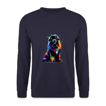 Coloré Splash Art Terre-Neuve Chien Newfie - Sweat-shirt Unisexe - marine - Devant - Alina (178cm) & Michal (187cm)