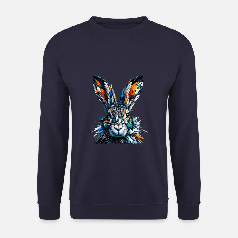 Polygone Art Jackrabbit Jackrabbits - Sweat-shirt Unisexe - marine