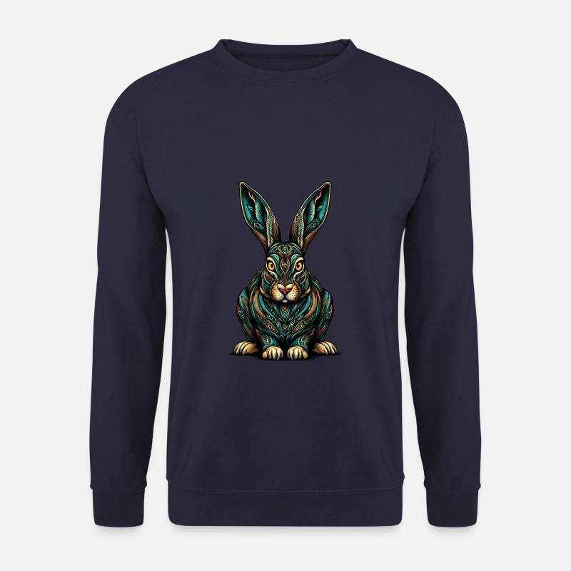 Mandala Art Jackrabbit Jackrabbits - Unisex Sweatshirt - navy