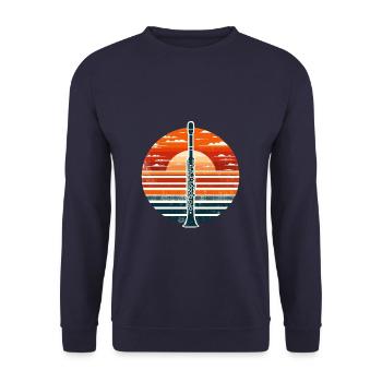 Oboe Music Marching Band Orchestra Oboist Musician - Unisex Sweatshirt - navy - Front - Alina (178cm) & Michal (187cm)