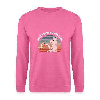 Retro Schweineliebhaber Freund Schweine - Unisex Pullover - Pink - Vorne