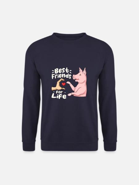 Pig Lover Friend Pigs - Unisex Sweatshirt - navy
