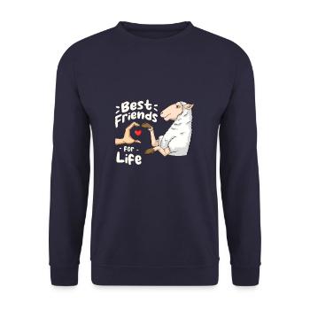 Ami Amant De Moutons Agneau Agneaux - Sweat-shirt Unisexe - marine - Devant - Alina (178cm) & Michal (187cm)