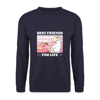 Ami Amant De Moutons Agneau Agneaux - Sweat-shirt Unisexe - marine - Devant - Alina (178cm) & Michal (187cm)