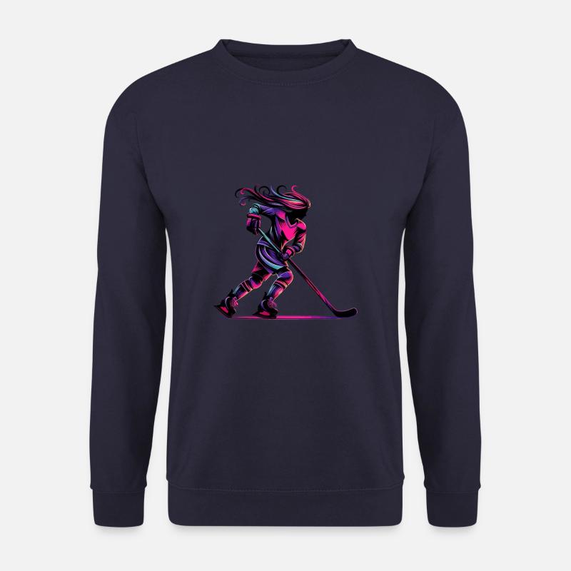 Hockeyspieler Eishockey Feldhockey - Unisex Pullover - Navy