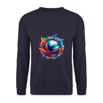 Sports colorés de joueur de beach-volley - Sweat-shirt Unisexe - marine - Devant - Alina (178cm) & Michal (187cm)