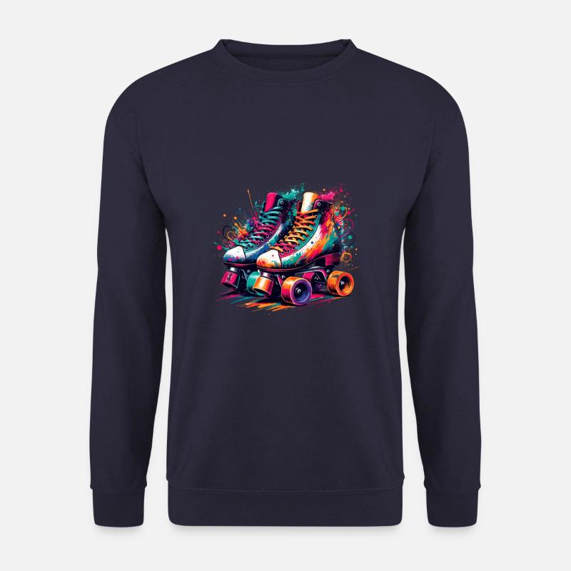 Rollerblades colorés Rollerblading Rollerblader - Sweat-shirt Unisexe - marine