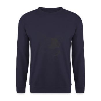 Line Art Australian Cattle Dog - Unisex Sweatshirt - navy - Front - Alina (178cm) & Michal (187cm)