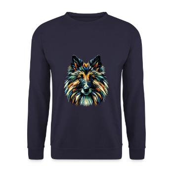 Polygon Art Berger Belge Groenendael Belge - Sweat-shirt Unisexe - marine - Devant - Alina (178cm) & Michal (187cm)