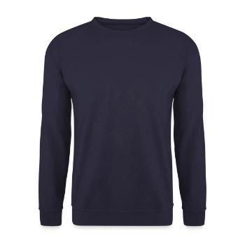 Strichzeichnung Belgischer Schäferhund Groenendael Belgisch - Unisex Pullover - Navy - Vorne - Alina (178cm) & Michal (187cm)