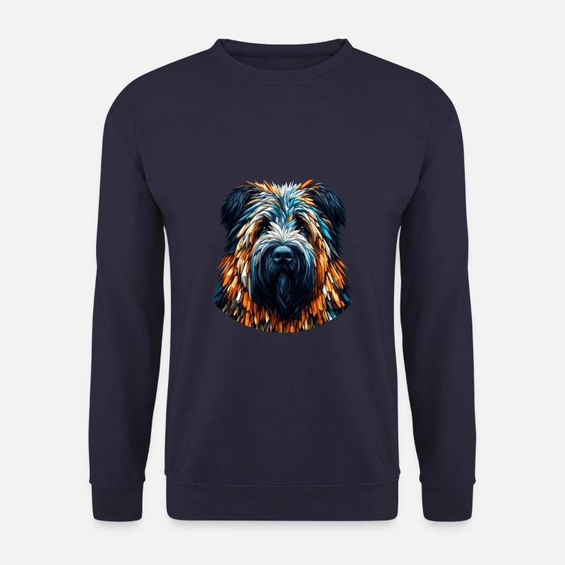 Polygon Art Briard Briards - Unisex Sweatshirt - navy