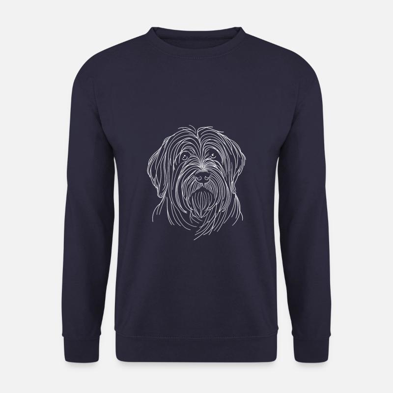 Line Art Briard Briards - Unisex Sweatshirt - navy