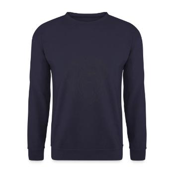 Line Art Briard Briards - Unisex Pullover - Navy - Vorne - Alina (178cm) & Michal (187cm)