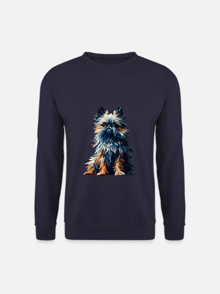 Polygon Art Brüssel Griffon Griffon Bruxellois - Unisex Pullover - Navy