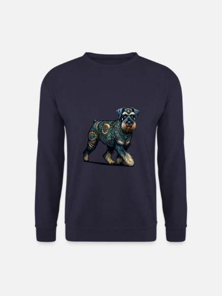 Mandala Kunst Riesenschnauzer Schnauzer Schnauzer - Unisex Pullover - Navy
