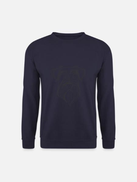 Strichzeichnungen Riesenschnauzer Schnauzer - Unisex Pullover - Navy