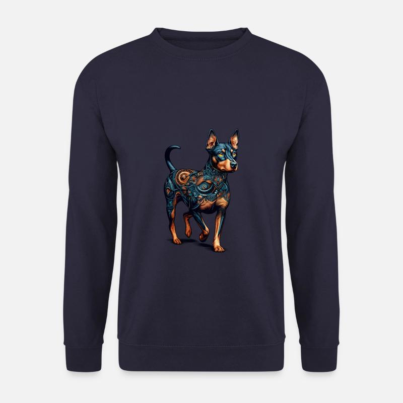 Mandala Art Manchester Terrier Terriers - Unisex Sweatshirt - navy