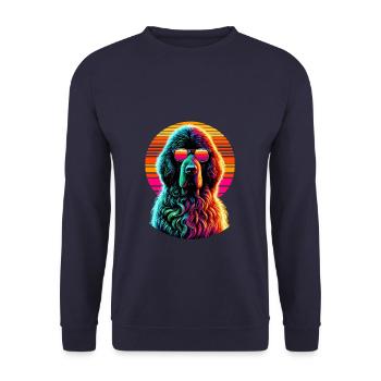 Lunettes de soleil rétro Komondor Chien de berger hongrois - Sweat-shirt Unisexe - marine - Devant - Alina (178cm) & Michal (187cm)