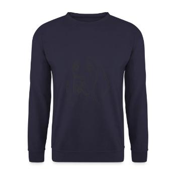 Dessin au trait Spinone italien Italiano - Sweat-shirt Unisexe - marine - Devant - Alina (178cm) & Michal (187cm)