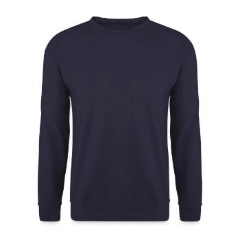 Line Art Japanese Chin Japanese Spaniel - Unisex Sweatshirt - navy - Front - Alina (178cm) & Michal (187cm)