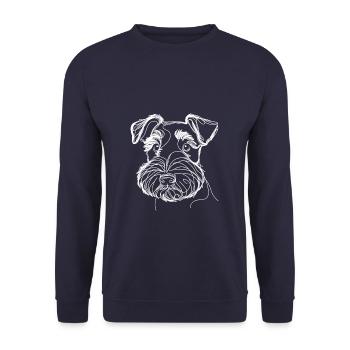 Line Art Lakeland Terrier Terriers Lakie - Unisex Sweatshirt - navy - Front - Alina (178cm) & Michal (187cm)