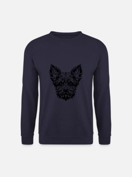Geometric Line Art Affenpinscher Affen - Unisex Sweatshirt - navy