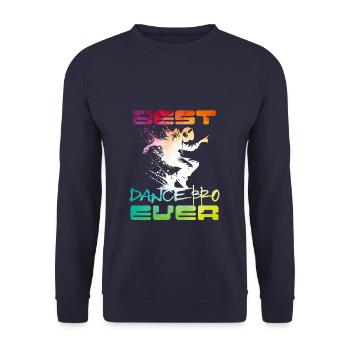 Best Dance Bro Ever Cool Dancer - Unisex Pullover - Navy - Vorne - Alina (178cm) & Michal (187cm)