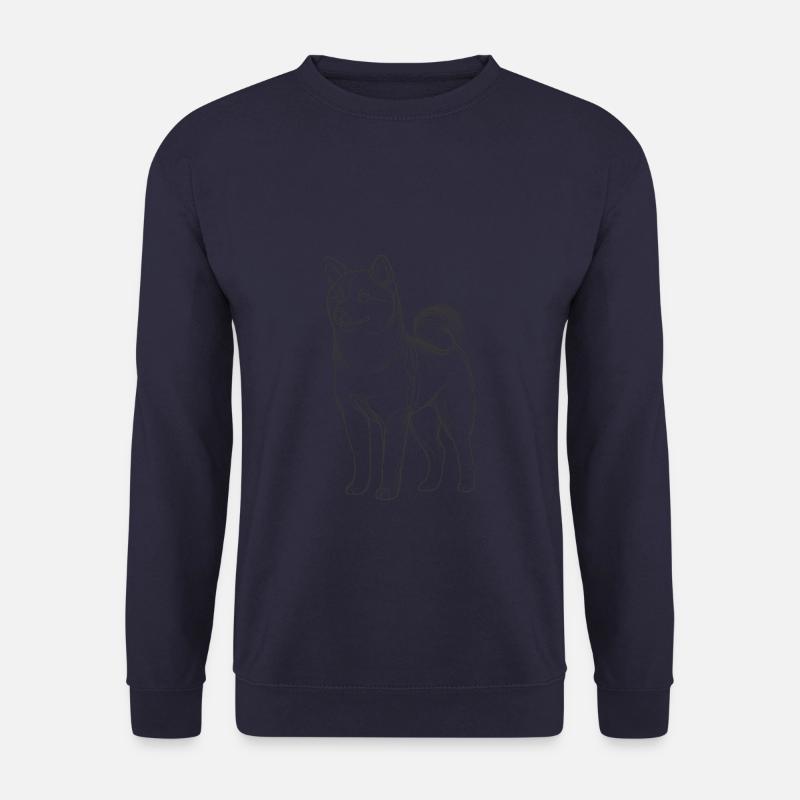 Strichzeichnungen Japanisch Shiba Inu - Unisex Pullover - Navy