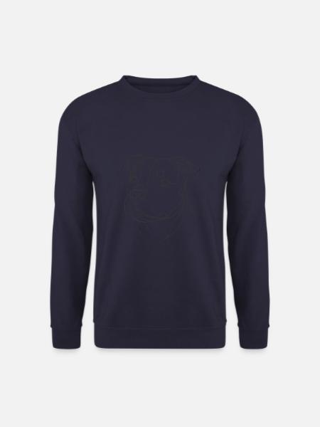 Line Art Staffordshire Bull Terrier Staffy - Unisex Sweatshirt - navy
