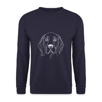 Line Art Setter Setters Anglais - Sweat-shirt Unisexe - marine - Devant - Alina (178cm) & Michal (187cm)