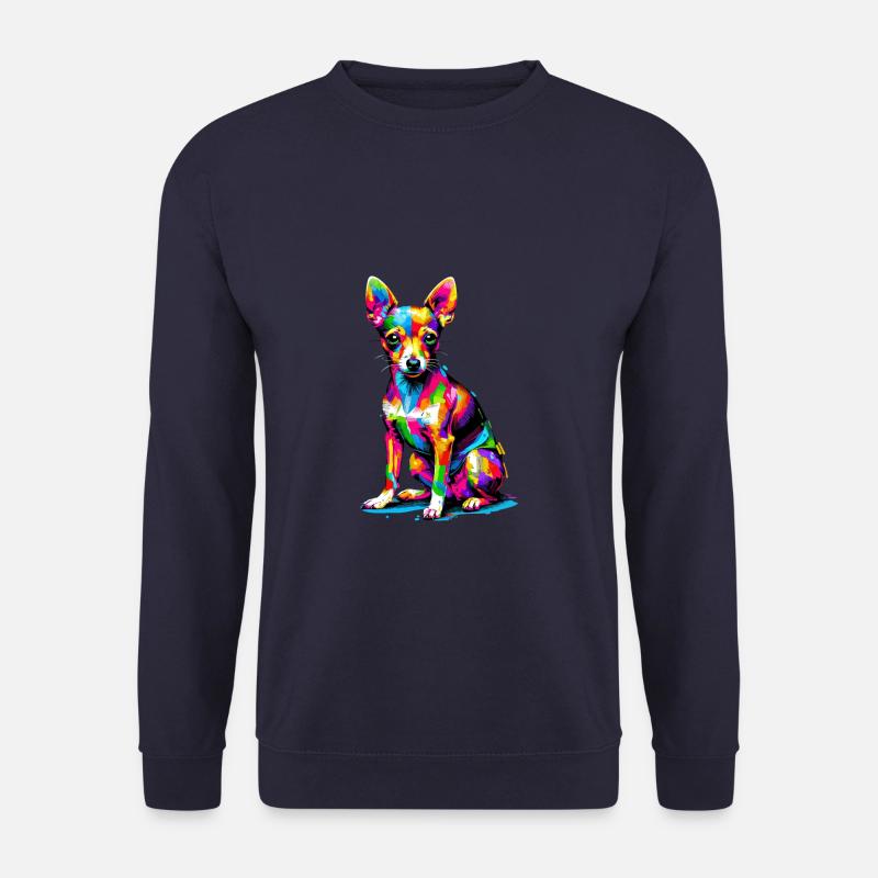 Buntes Pop Art Spielzeug Foxterrier Amerikanisches Spielzeug - Unisex Pullover - Navy