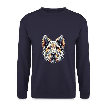 Art Géométrique Glen Of Imaal Terrier Terriers - Sweat-shirt Unisexe - marine - Devant - Alina (178cm) & Michal (187cm)
